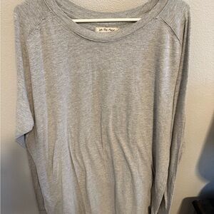 We The Free Heather Gray V-Neck Top